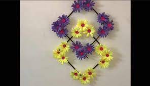 Paper wallmate/paper hangings/wall hanging craft ideas /paper flower/home decor/darong dt. Paper Flower Wall Hanging Simple Craft Ideas
