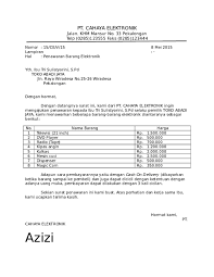 Surat penawaran barang kepada yth, bapak/ibu pt. Doc Contoh Surat Penawaran Muhammad Fahrur Azizi Academia Edu
