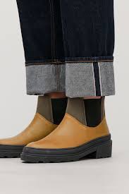 Black Boots White Sole Ladies Chunky Sole Leather Ankle Boots Tan Grey Black Boots Cos