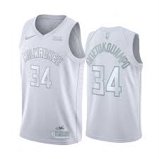 Giannis antetokounmpo is a greek professional basketball player for the milwaukee bucks of the national basketball association. Giannis Antetokounmpo 34 White Mvp Jersey Milwaukee Bucks Jersey