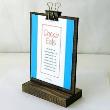 Menu Stand Set Of 10 Cafe Menu Stand Menu Holder Tabletop Sign Holder Embalagens De Alimentos Balcao Recepcao Ideias