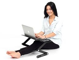 Amazon Com Executive Office Solutions Portable Adjustable Aluminum Laptop Desk X2f Stand X2f Table Vented W X2f Cpu Fans Laptop Desk Stand Laptop Desk Desk