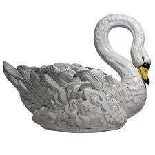 Italian Ceramic Swan Sculpture Italian Ceramics Sculpture Swan Decor