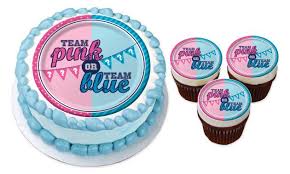 Your gender reveal baby shower also needs food and drinks that tie in with the theme. Gender Reveal Baby Shower Cupcake Toppers Team Pink Or Team Blue Cupcake Picks Greeting Cards Party Supply Home Garden