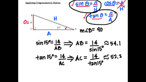 That five squared plus ten point seven squared should be equal to b squared and hopefully you would get the exact same answer and the last thing we have to figure out is the measure of angle w angle w right over. Applying Trigonometric Ratios Youtube