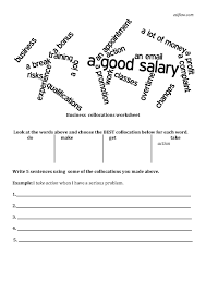 Business Collocations Worksheet Words Phonics Worksheets Worksheets
