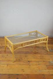The hinged top allows for easy storage inside the table. Late 20th Century African Rattan Rectangle Coffee Table Vinterior