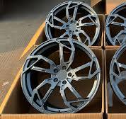 Factory Price 16 17 18 19 20 21 22 23 24inch Matt Black Machine Face vacuum  Electroplating Forged Wheels Custom Car Alloy Wheels Rims