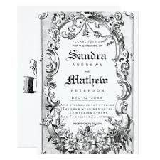 Black And White Invitation Card Vintage Antique Black White Floral Wedding Card Wedding Invitations Ca Antique Wedding Invitations Vintage Wedding Invitations Typography Wedding Invitations