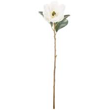 (closed) real touch flowers/silk flowers. Cream True Touch Magnolia Stem Hobby Lobby 394502