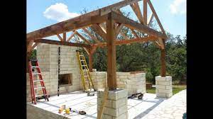 A concrete block structure must be built on a solid, level slab of concrete. Outdoor Cinder Block Kitchen Youtube