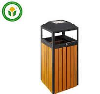 Outdoor Street Wpc Wood Recycle Garbage Bin Waste Bin Trash Can