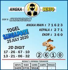 Prediksi Togel Sgp 25 Juli Tahun 2020 Bento 27 Agustus 8 Oktober