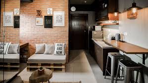 A Modern Industrial Look For A 22sqm Studio Unit Condo Interior Design Condo Interior Condo Interior Design Small