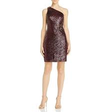 Aidan Mattox Womens Purple Beaded One Shoulder Party Cocktail Dress 14 Bhfo 4150 Ebay In 2020 Cocktail Dress Party Dresses Mini Cocktail Dress