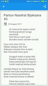 • melentur buluh biarlah dari rebungnya. Pantun Nasehat Bijaksana Fur Android Apk Herunterladen