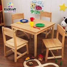Kids Study Table And Chair Set Activity Craft Eating 5 Piece Wood Children Farmhouse Table Chairs Kids Table Chair Set Farmhouse Table
