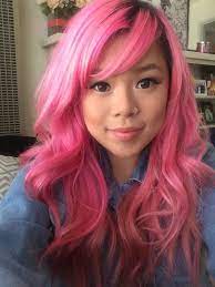 Manic Panic Hot Hot Pink Pinkaesthetic Hair Mermaid Colour On Dark Hair Unbleached Diluted Faded Natural Ombre Paste Pink Hair Bright Pink Hair Hot Pink Hair