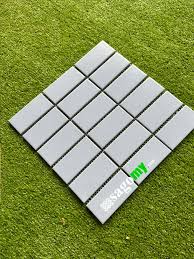 Gạch Mosaic Hình Chữ Nhật Màu Xanh Biển Mờ
