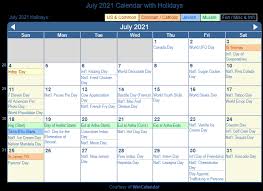 April 01 starts with panguni 19. July 2021 Calendar With Holidays United States