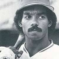 Carmen Castillo Indians, baseball player. Black and white portrait  photograph