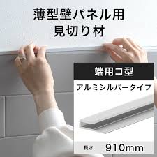 見切り材 壁 アルミ シルバー 端用 コ型 天井 薄型壁パネル用 910mm CSZ