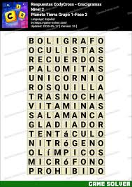 Fase 2 era parte de un plan iniciado por s.h.i.e.l.d. Respuestas Codycross Planeta Tierra Grupo 1 Fase 2 Game Solver In 2020 Word Search Puzzle Periodic Table Words