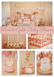 Whimsical Pink And Gold Baby Shower Pretty My Party Party Ideas Gold Baby Shower Decorations Baby Shower Princess Pink Gold Baby Shower