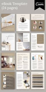 Mink Canva Ebook Template For Bloggers And Online Course Etsy In 2020 Ebook Template Design Ebook Design Presentation Design Layout