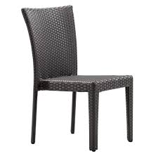 Zuo Arica Espresso Wicker Outdoor Patio Dining Chair 701360 The Home Depot Dining Chairs Dining Chair Set Modern Dining Chairs