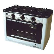2 burner white propane stove and oven