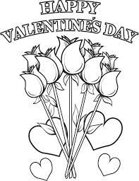 Happy Valentine S Day Flowers Coloring Page Valentines Day Coloring Page Printable Valentines Coloring Pages Valentine Coloring Pages
