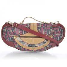 Fendi Canvas Vanity Mirror Clutch 33058 Fashionphile