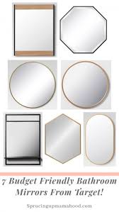 The bathroom is where you head to from your bedroom first thing in the morning to freshen up. 7 Budget Friendly Bathroom Mirrors From Target Sprucing Up Mamahood Update Bathroom Mirror Bathroom Mirror Mirror Upgrade