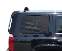 Matte Black American Flag Window Decal Ram 1500 Distressed American Flag Decals For Jku Jeep Commander Side Windows Usa Cj7 By Thepaddockfactory On Etsy Https American Flag Decal Flag Decal Jeep Commander