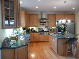 Kitchen With Maple Cabinets Granite Counter Tops And Red Oak Hardwood Flooring Maple Kitchen Cabinets Cheap Countertops Countertops