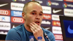 Image result for INiesta bids farewell to barca