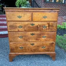 Large birds eye maple chest of drawers. Antique Tiger Sold Maple Federal Chest Of Drawers Five Drawer Two Over Three Period Hardware C1790 Housatonic Trading Co