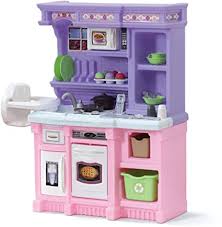 purple play kitchen with baking set