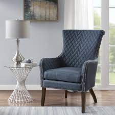 Enjoy free shipping with your order! Madison Park Lea Dark Blue Accent Chair On Sale Overstock 20219255
