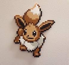 Pokemon Eevee Pixel Art Perler Beads 8 Bit Pokedex Pokeball Bead Sprite Eeveelution Video G Pokemon Bead Pixel Art Pokemon Pixel Art