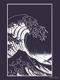 It means that you can use and modify it for your personal and commercial projects. Black White Hokusai Great Wave Essential T Shirt By Helveticate Dark Wallpaper Art Wallpaper Iphone Waves Wallpaper