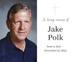 On Wednesday, November 27, 2024, James "Jake" Polk, age 83, of Pearl River,  LA, passed peacefully to be with our Lord. Jake was a well-respected and  beloved member of our community. He