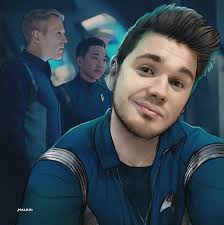 A long overdue portrait of the science officer portrayed by George  Alevizos: taking the opportunity to snap a selfie with their...