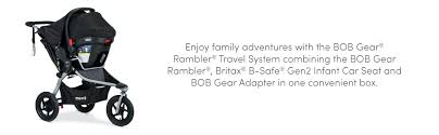 Amazon Com Bob Gear Bob Gear Rambler Travel System With B Safe Gen2 Infant Car Seat Black Everything Else