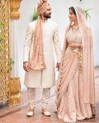 Colour Coordinated Couple Outfit Ideas For Your 2018 Wedding Groom Dress Men Wedding Dresses Men Indian Indian Groom Wear