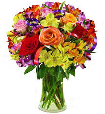 Maybe you would like to learn more about one of these? Birthday Indulgence Bouquet Bright Purples Deep Reds And Vibrant Oranges Are Arranged To Create A Sp Birthday Flowers Bouquet Avas Flowers Birthday Flowers