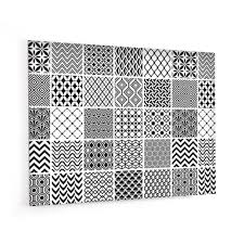 Fond De Hotte Carreaux De Ciment Style Geometrique En Verre De Synthese L 90 X H 70 Cm Achat Vente Hotte Cdiscount