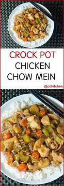 Slow Cooker Chicken Chow Mein With Water Chestnuts And Bean Sprouts A Tasty Slow Cooked Chow Mein Made W Bean Sprout Recipes Slow Cooked Meals Celery Recipes