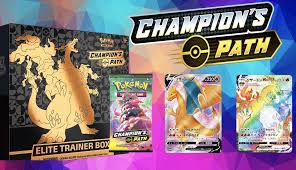 The full champion's path set list has been revealed along with some interesting developements with the rainbow rare charizard v from the japanese the set will also include reverse holo basic energy (including the final fairy energy card) instead of the reverse holo in random booster packs. Pokemon Champion S Path Rainbow Charizard Card Already Selling For A Ton Dexerto